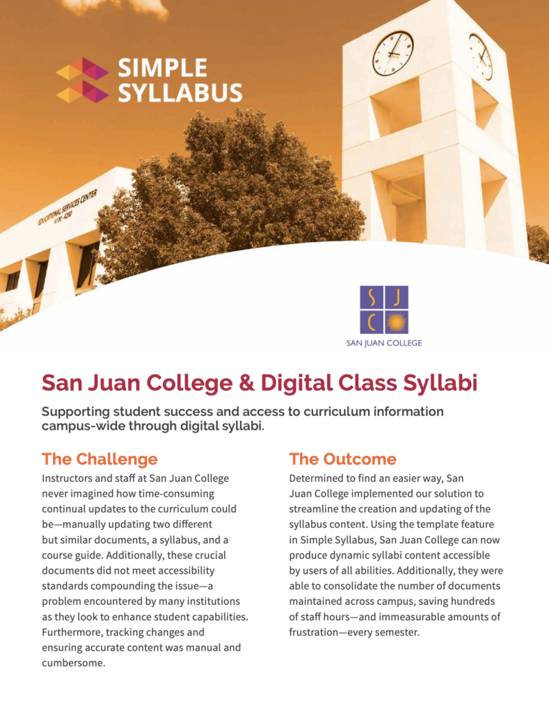 San Juan College Case Study