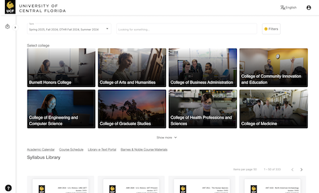 University of Central Florida syllabus library