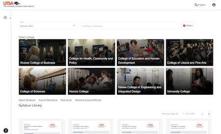 The University of Texas at San Antonio Syllabus Library